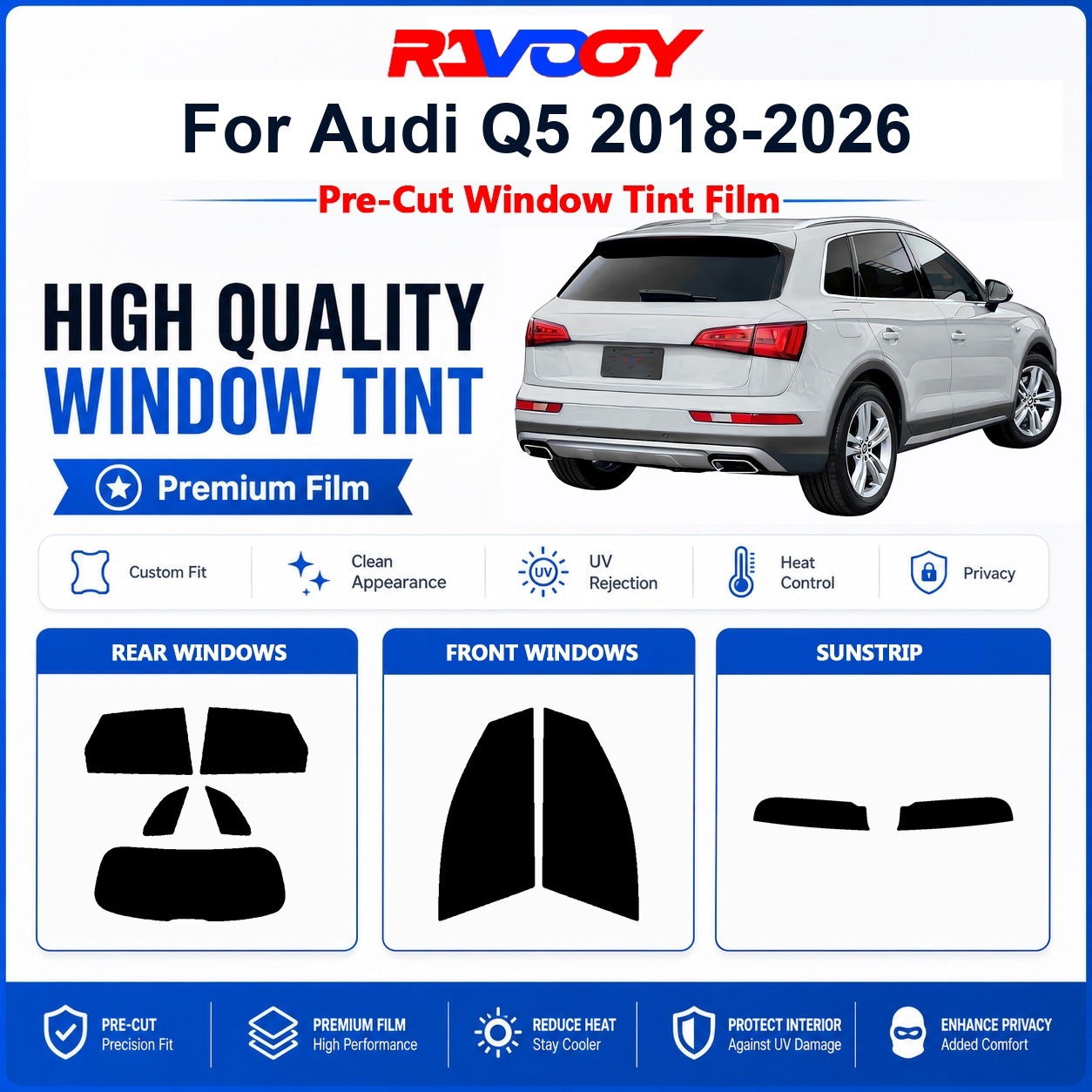 Privacy Screen Protector - Film teinté premium pré-découpé pour vitres
